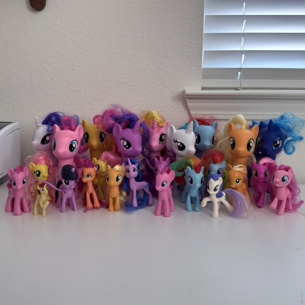 My Little Pony Mixed Lot of 25 Various Conditions Sizes Generations 2+ Lbs USED